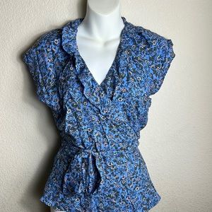 Floral Old Navy Wrap Shirt | Size M
